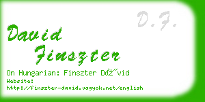 david finszter business card